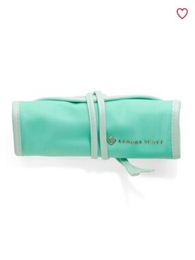 Kendra Scott Travel Organizer Jewelry Roll In Mint Gold